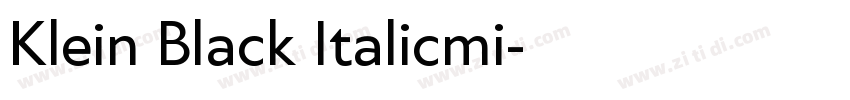 Klein Black Italicmi字体转换